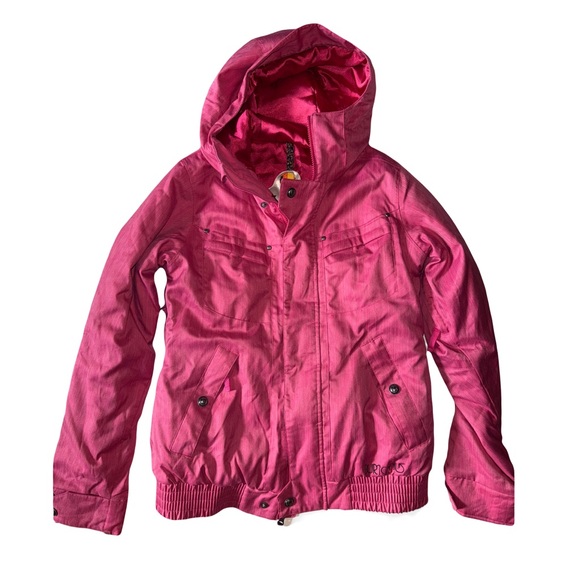 Burton Women’s Dry Ride Snowboard Ski Jacket Insulated Hooded Pink Size Med - Picture 1 of 9